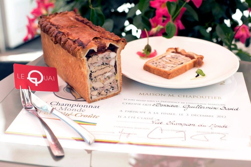 Le pâté-croûte de David Guillermin et son diplôme du championnat du monde